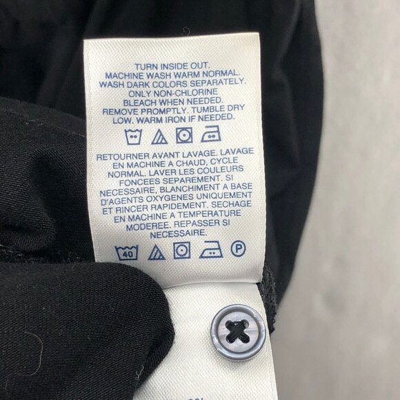 Lands' End Ponte Knit Pockets Maxi Dress Womens Large 14-16 Beach Stretch Black - Picture 9 of 10